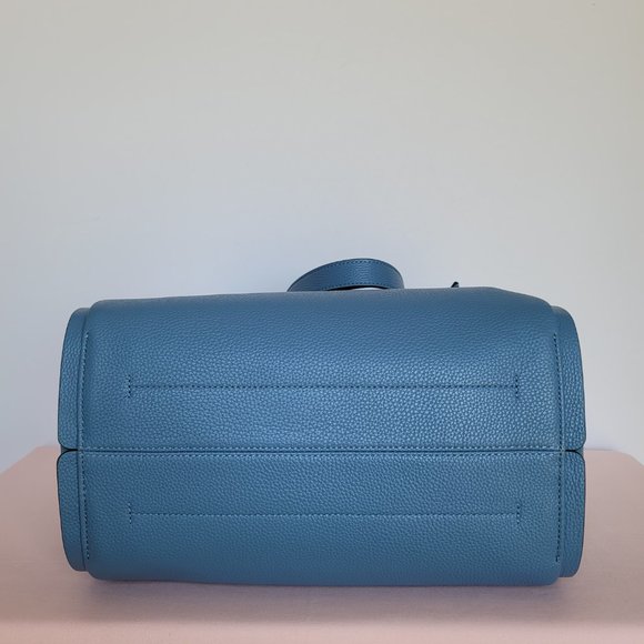 KATE SPADE Knott LARGE Pebbled Leather & Suede Shoulder Bag-Manta Blue⭐ - Picture 9 of 16